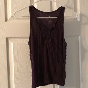 purple lace front top